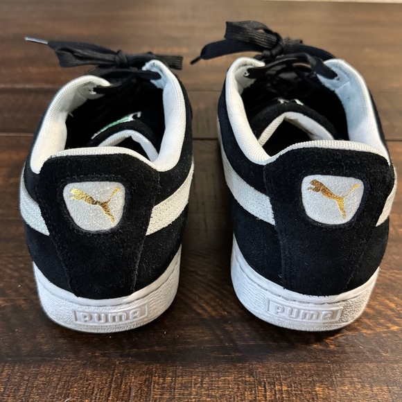 Puma Suede Classic Sneakers Black White Retro Men's Size 14 - Picture 4 of 8